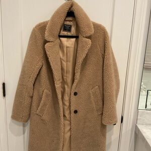 Cozy Tan Teddy Coat by Abercrombie